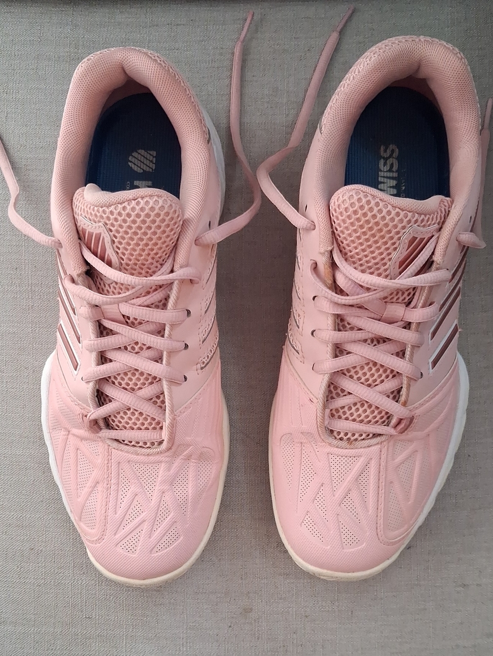 K-Swiss Women's Pink Mesh Lace-Up Athletic Sneakers